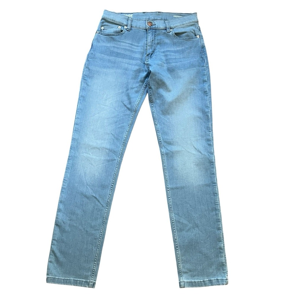 Mugsy Grands Jeans Stretch Denim Blue Casual Slim Fit Comfort, Size 34 x 32